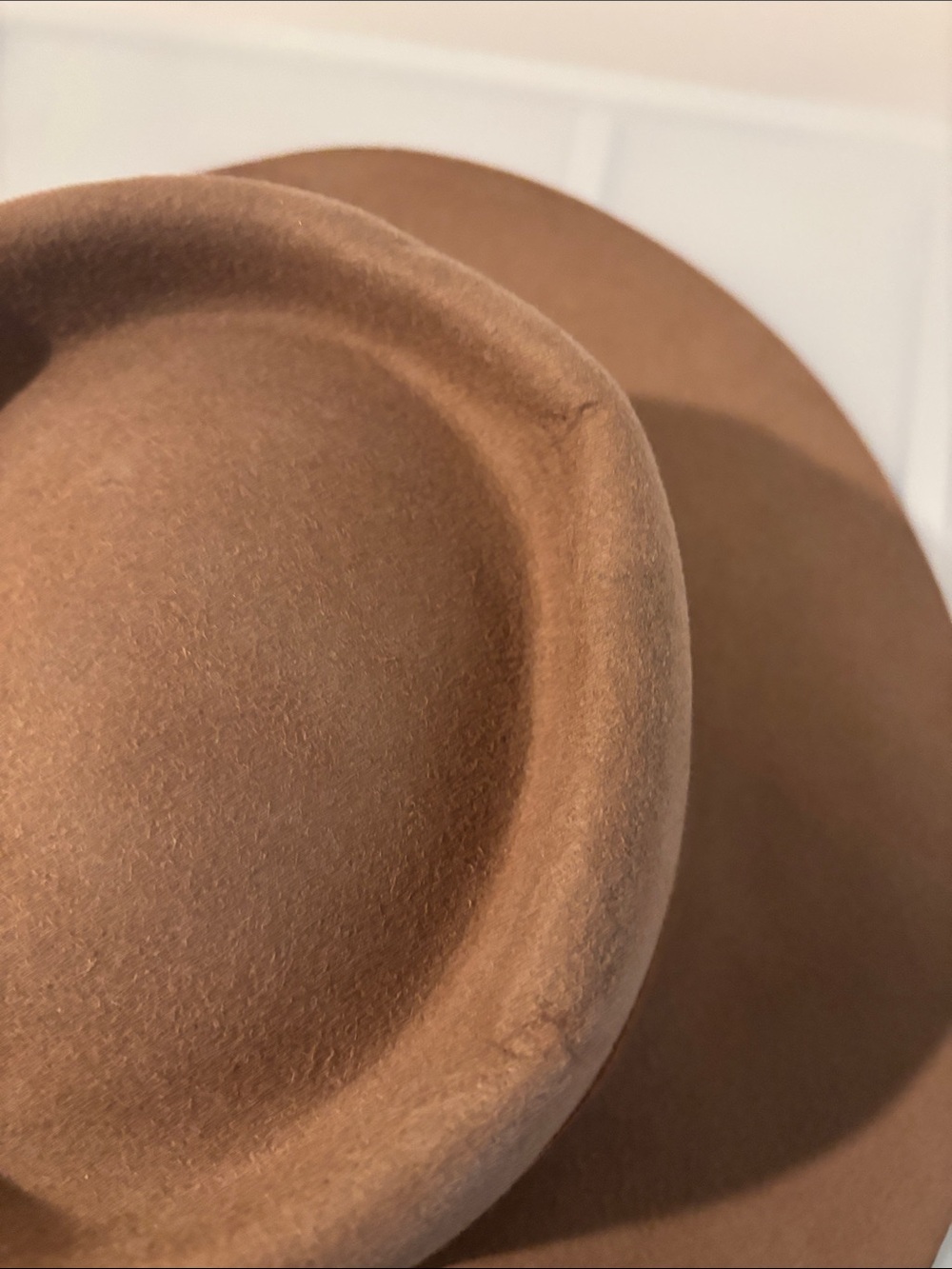 Lack of Color Mirage Boater Dusty brown XXL dipped crown genuine suede band NWT - Picture 13 of 15